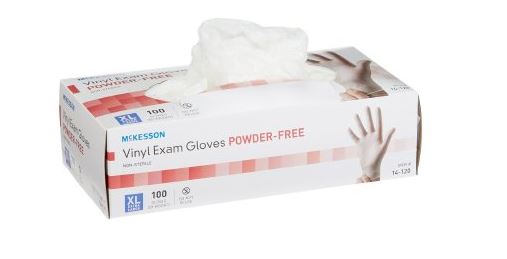 Non-Sterile Vinyl Powder-Free Exam Gloves - Extra Large